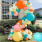 MEBAY Teal Balloons Garland Kit, 156Pcs Latex Balloons, 18-5 Inch Sizes, Turquoise Blue, Macaron Yellow, Red, Perfect for Parties & Events