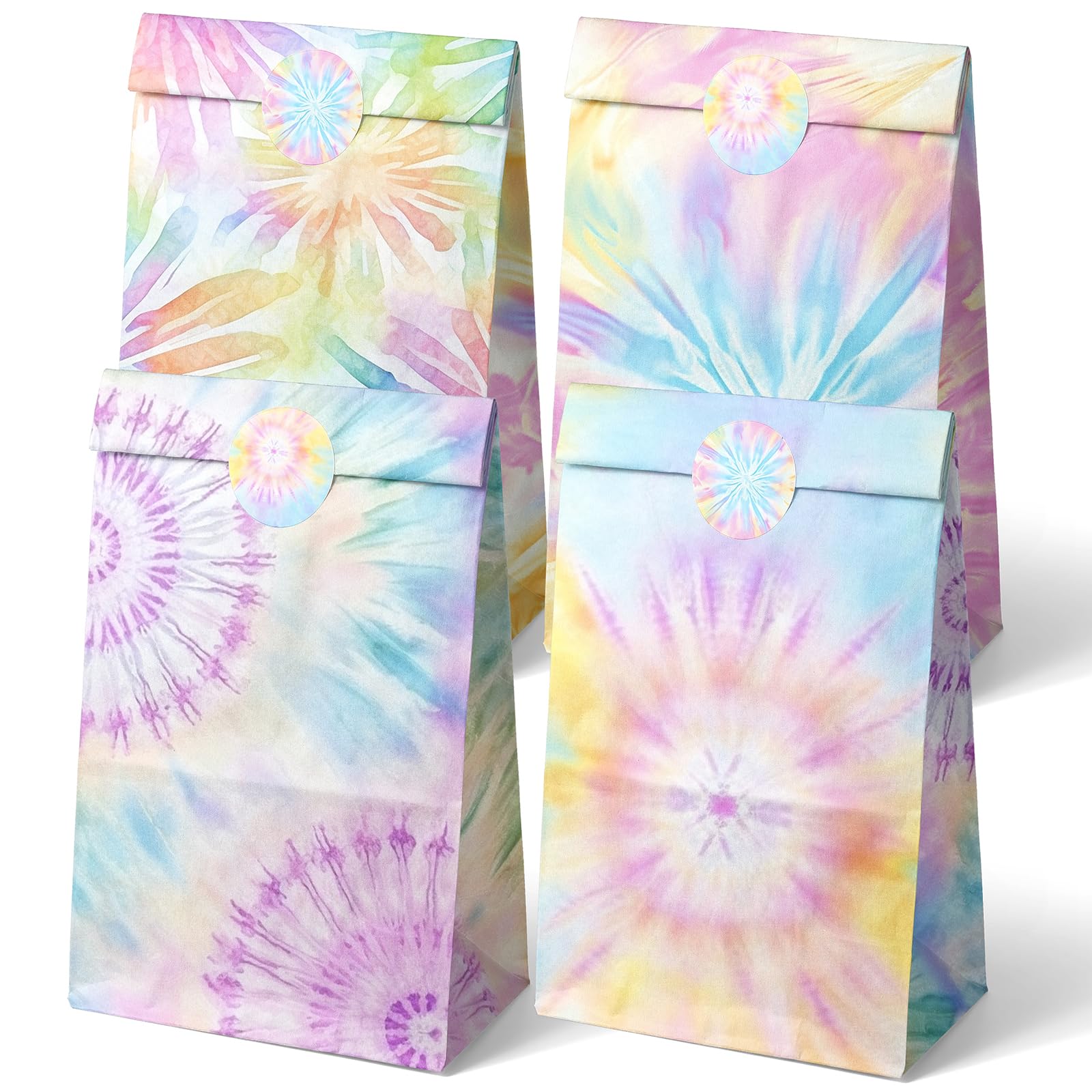 Outego Tie Dye Party Favor Bags Tie Dye Goodie Bags Tie Dye Party Favors For Kids Tie Dye Birthday Party Supplies
