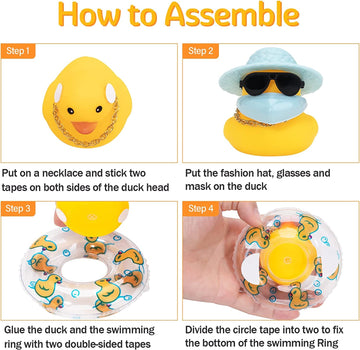 Wonuu Car Duck Rubber Duck Car Ornaments Duck Car Dashboard Decorations With Cute Headband Swim Ring Necklace Sunglasses, A-Soccer Hat