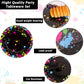 Gisgfim 48 Pcs Neon Plates Party Supplies Glow Birthday Party Decorations Glow In Dark Paper Dessert Plates Disposable Neon Them