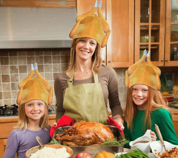 Ankelesz Roasted Turkey Hat, Thanksgiving Turkey Costume Funny Hat for Holiday Party Favors Party Supplies
