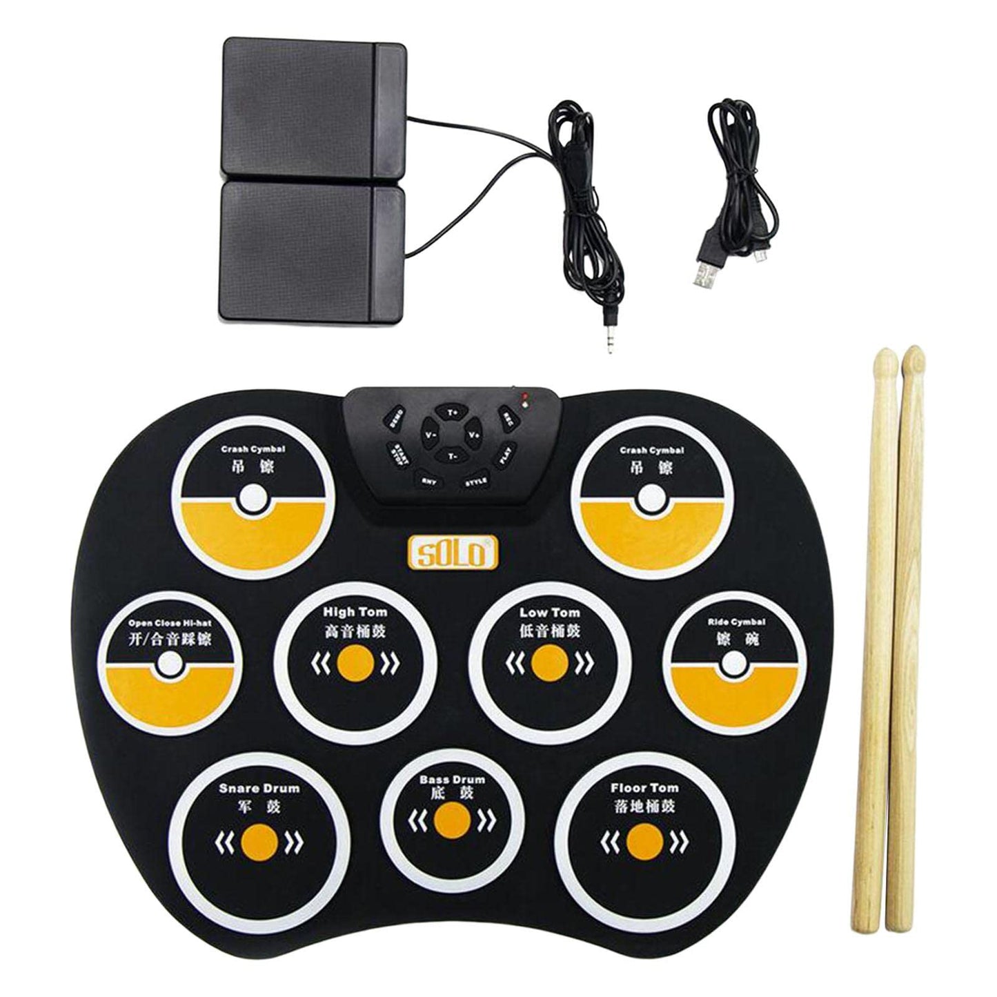 Lichts Portable Electronic Drum Kit Drum Sticks With Record For Kids Beginners