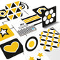 Svm Craft High Contrast Flash Cards For New Born Baby Flash Cards, Black / White/ Yellow | Infant Babies Flash Cards For 0 3 6 