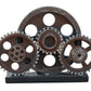 Rmdusk Industrial Steampunk Gear Train Figurine, Cog Wheel Statue, Resin Model, Home Bar Décor Ornament 7.7 H Copper -Like New