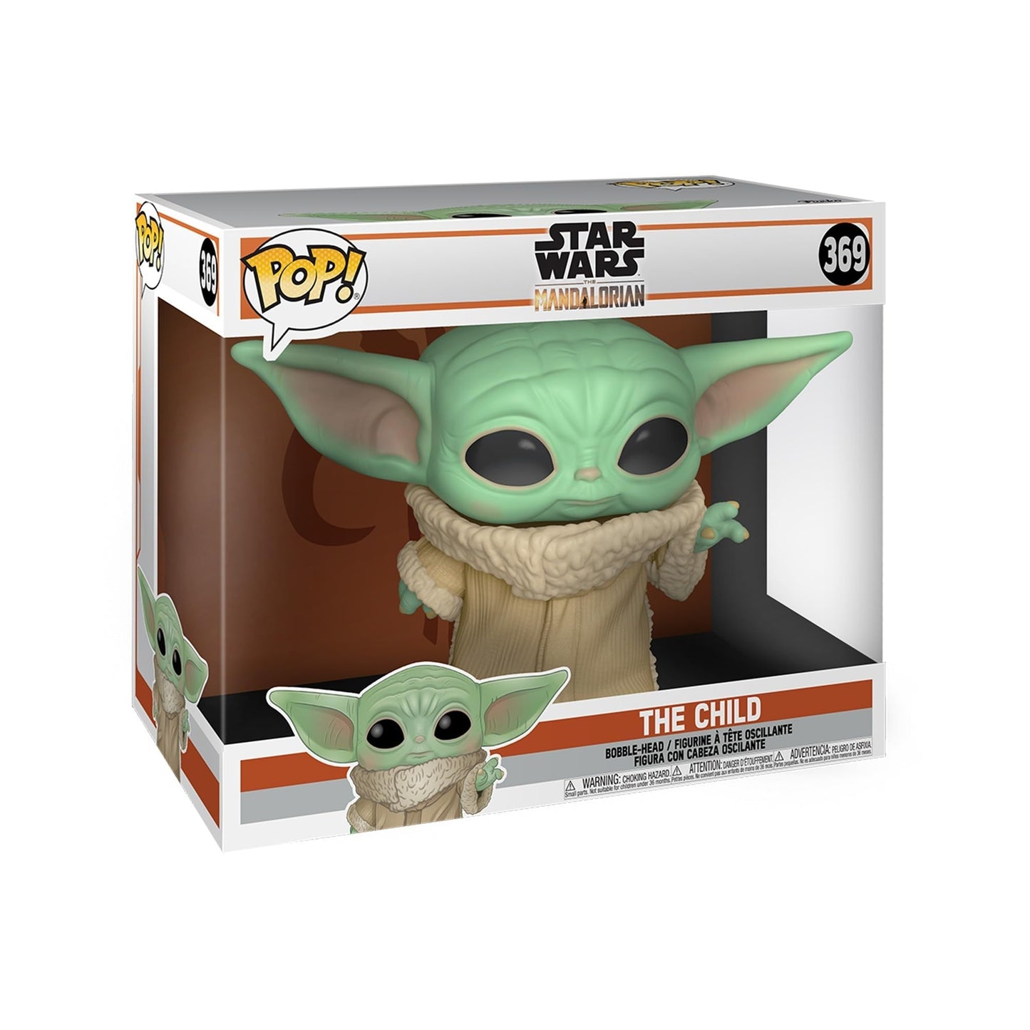 Funko Pop! Star Wars: The Mandalorian Toy, The Child Grogu, 10 Super Sized Pop!