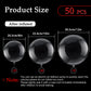 50 Pcs Clear Bubble Bobo Balloons Burbuja Transparent Clear Balloons For Christmas Wedding Birthday Indoor Outdoor Party Decoration(8 Inch, 10 Inch, 12 Inch)