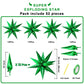 Funtoob Green Star Balloons Metallic Star Foil Balloons Birthday Balloons Green Star Cone Balloons Starburst Balloon Spike Ballo
