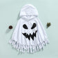 Wasaigood Infant Baby Halloween Cloak Toddler Kids Girls Boys Ghost Hooded Cosplay Clothes White Halloween Poncho Cape (White,4-