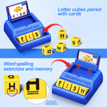 Hopeeye Learning Educational Toys For 3 4 5 6 7 8 Year Old Boys Girls, Matching Letter Game For Kids Toys Ages 3-8, Montessori T