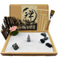 Artcome Japanese Zen Sand Garden For Desk With Rake, Stand, Rocks And Mini Furnishing Articles - Office Table Accessories, Mini