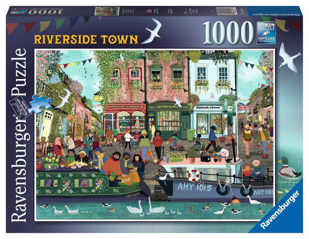 Ravensburger 1000 Pieces Puzzle: Along the River  mature-themed Gift  Glue Puzzle to Frame  70 x 50 cm  Cardboard  Puzzles for mature-themeds  Unisex  All Levels  1000 Items  17554 Model Number