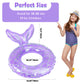 Heysplash Mermaid Pool Float, Mermaid Tail Shaped Pool Swimming Float Tube Ring Floatie, Summer Water Fun Beach Party Swimming Pool Toys For Kids Children Adults Water Activities, Purple