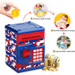 Atm Piggy Bank For Boys Girls, Vcertcpl Mini Atm Coin Bank Money Saving Box With Password, Kids Safe Money Jar For Adults With Auto Grab Bill Slot, Great Gift Toy Bank For Kids (Camouflage Red Blue)