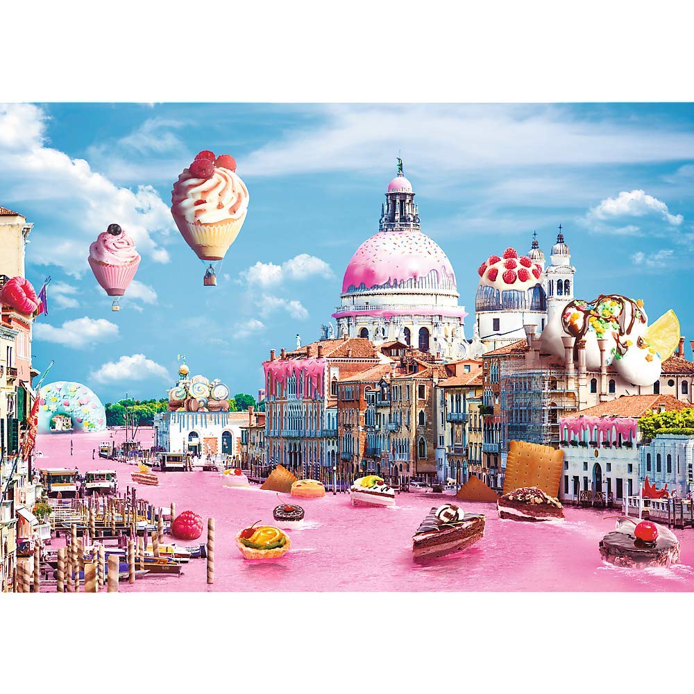 Trefl 1000 Piece Jigsaw Puzzle  Funny Cities Sweets in Venice  Italy