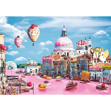 Trefl 1000 Piece Jigsaw Puzzle  Funny Cities Sweets in Venice  Italy