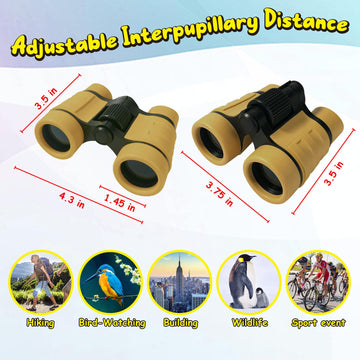 Essenson Binoculars For Kids Toys Gifts For Age 3-12 Years Old Boys Girls Kids Telescope Outdoor Toys For Sports And Outside Play Hiking, Bird Watching, Travel, Camping, Birthday Presents (Desert)