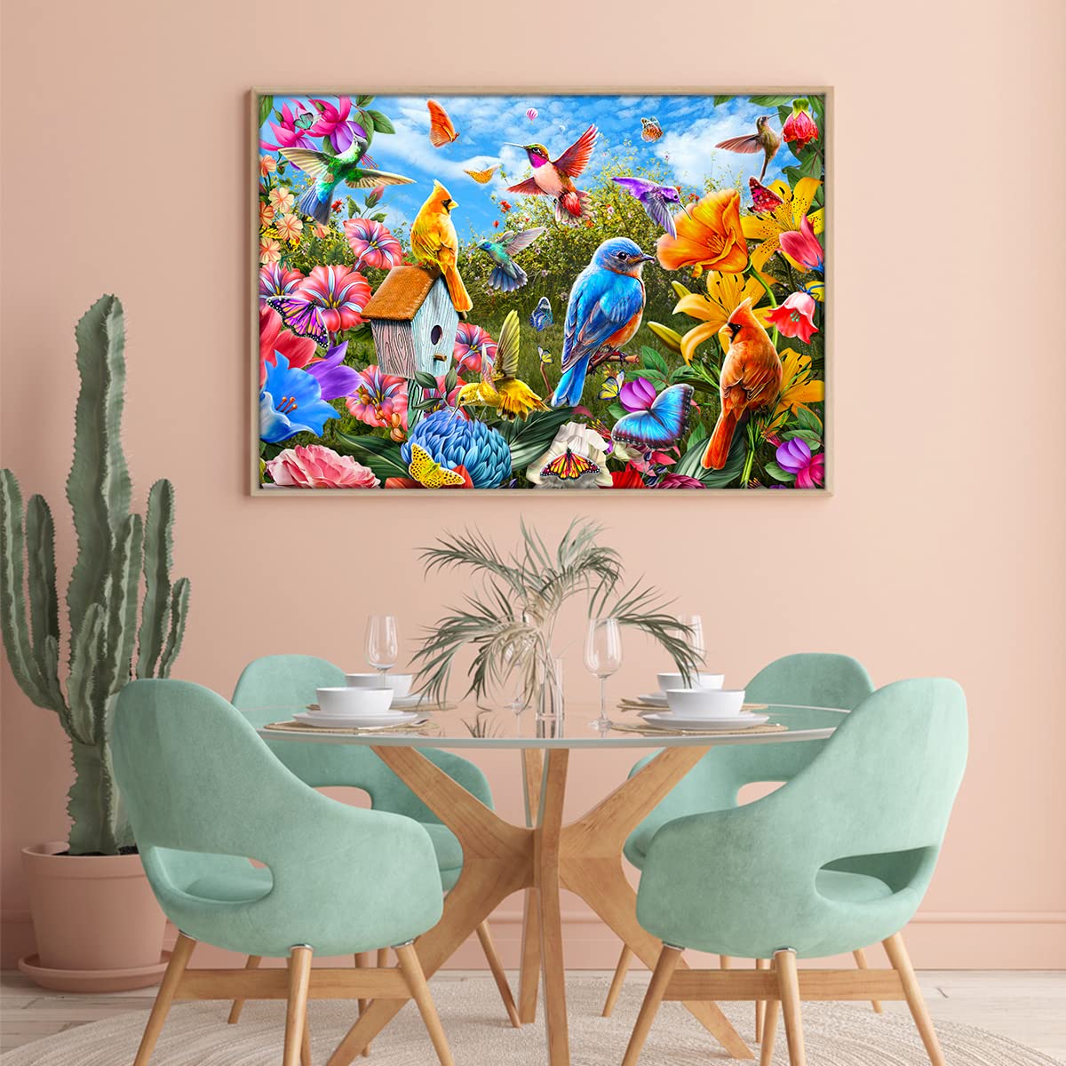 Jigsaw Puzzles For Adults 1000 Piece Puzzle For Adults 1000 Pieces Puzzle 1000 Pieces-Birds & Flowers(27.6'X 19.7')