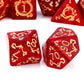 PJOY DND Dice Set Red Polyhedral D&D Dice for Dungeons and Dragons Role Playing Games TTRPG DND Gifts