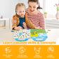 Magnetic Portable Playboard Ocean Animal Reusable Sticker Book for Toddler, Refrigerator Magnet Educational Learning Toys Travel