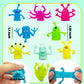 20 Pcs Finger Puppets Toys,Funny Colorful Monster Stretchy Finger Puppets,Soft Rubber Finger Doll Toys For Children'S Party Favors