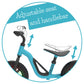 Chillafish Charlie Glow Lightweight Toddler Balance Bike Trainer With Light-Up Wheels For Children 18-48 Months, Learn To Ride With 10-Inch No-Puncture Tires, Adjustable Seat And Carry Handle, Sky
