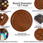 Medikaison Extra Large Solitaire Marble Game Set, Wood, 15.7 inches, Walnut, 36 Multicolor Stones, Classic Deluxe Game for Gatherings