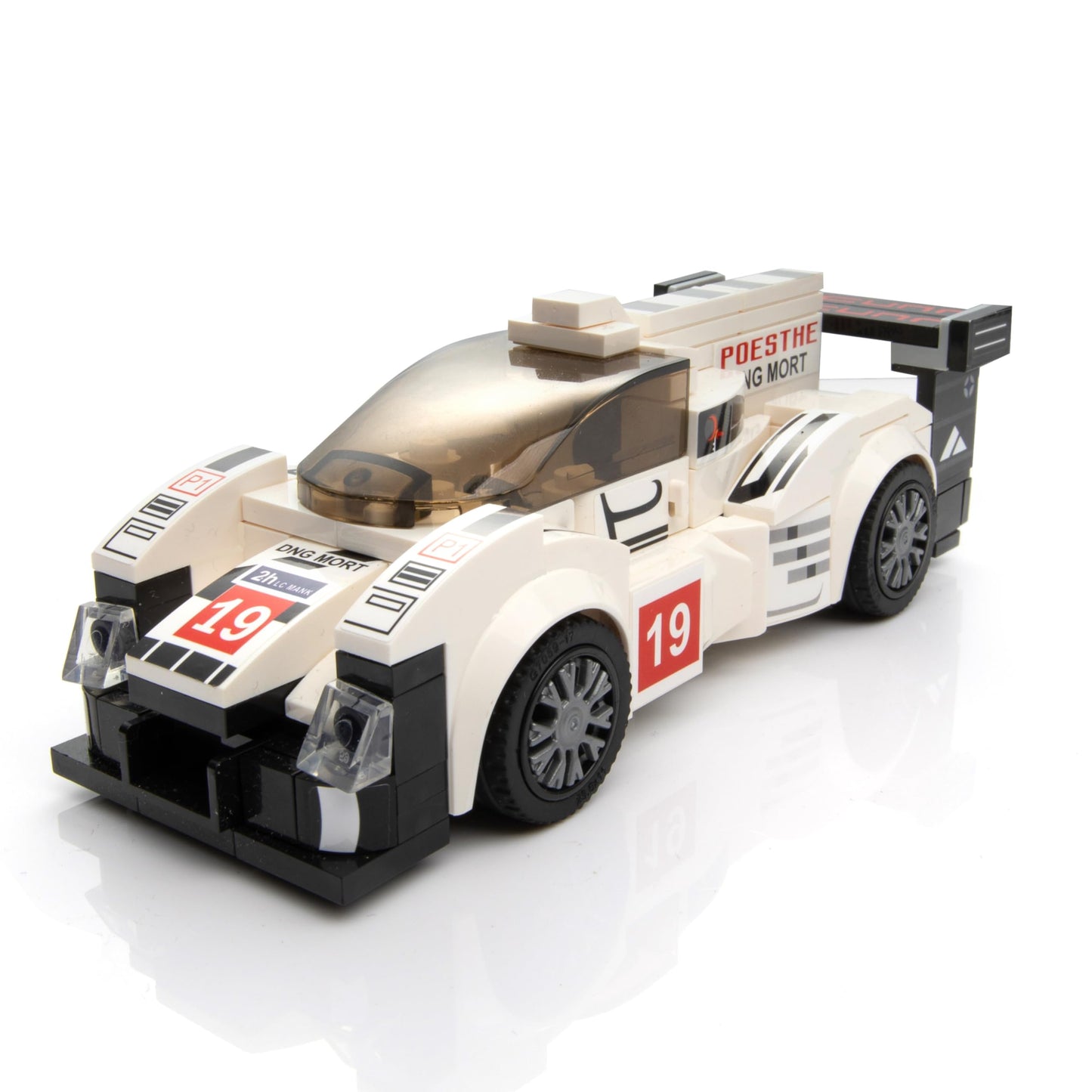 Block Builder Racing Car Building Block Set. Racing Car Building Blocks For Kids And Adults (White F1)