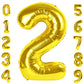 Number Balloon 40 Inch Gold Birthday Decorations, Number 2 Balloon 12 21 22 23 25 26 28 29 Birthday Party Decorations For New Ye