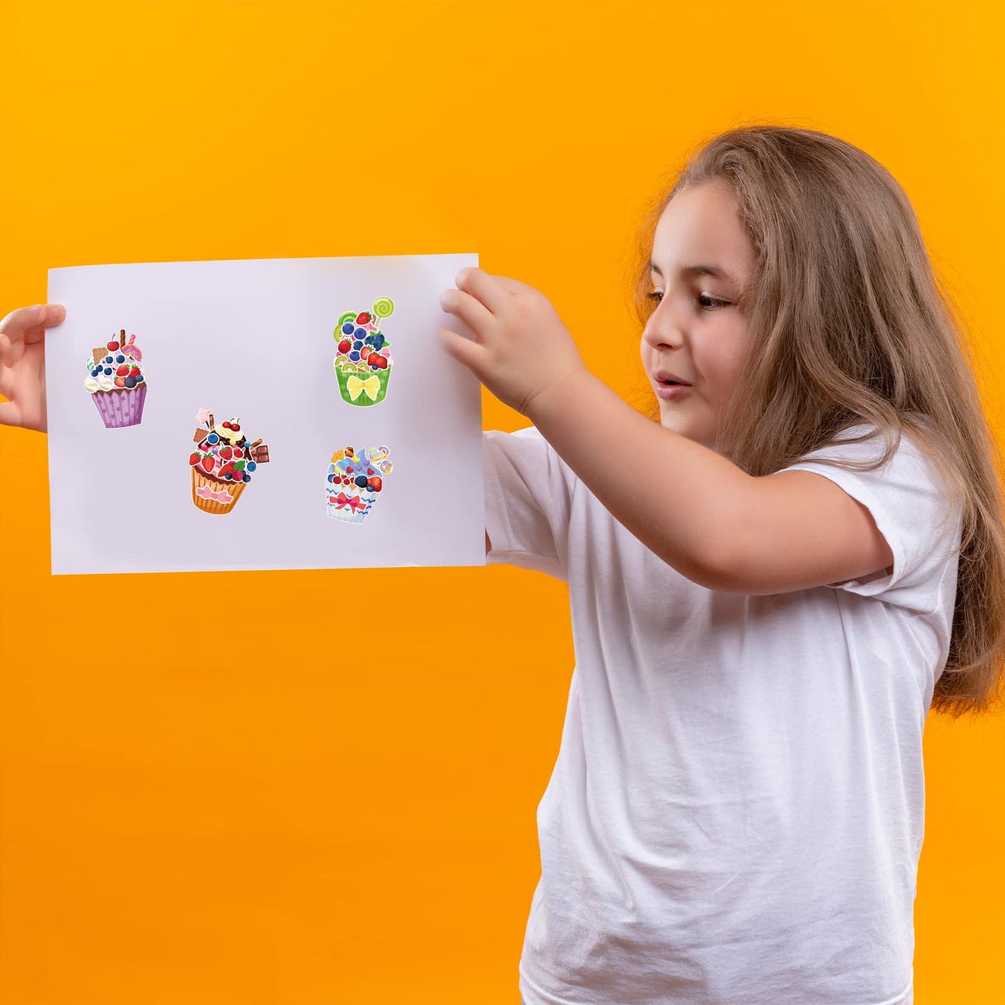 24 Sheets Cupcake Make A Face Sticker Sheets For Kids Todders Activities, Make Your Own Stickers For Kids Birthday Party Favor S