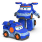 Super Wings 5 Inch Transformer Toys Leo Action Figure, Transforming Airplane To Robot, Season 5 New Character, Fun Toy Plane For 3 4 5 Years Old Boys Girls, Preschool Birthday Gift For Kids, Blue