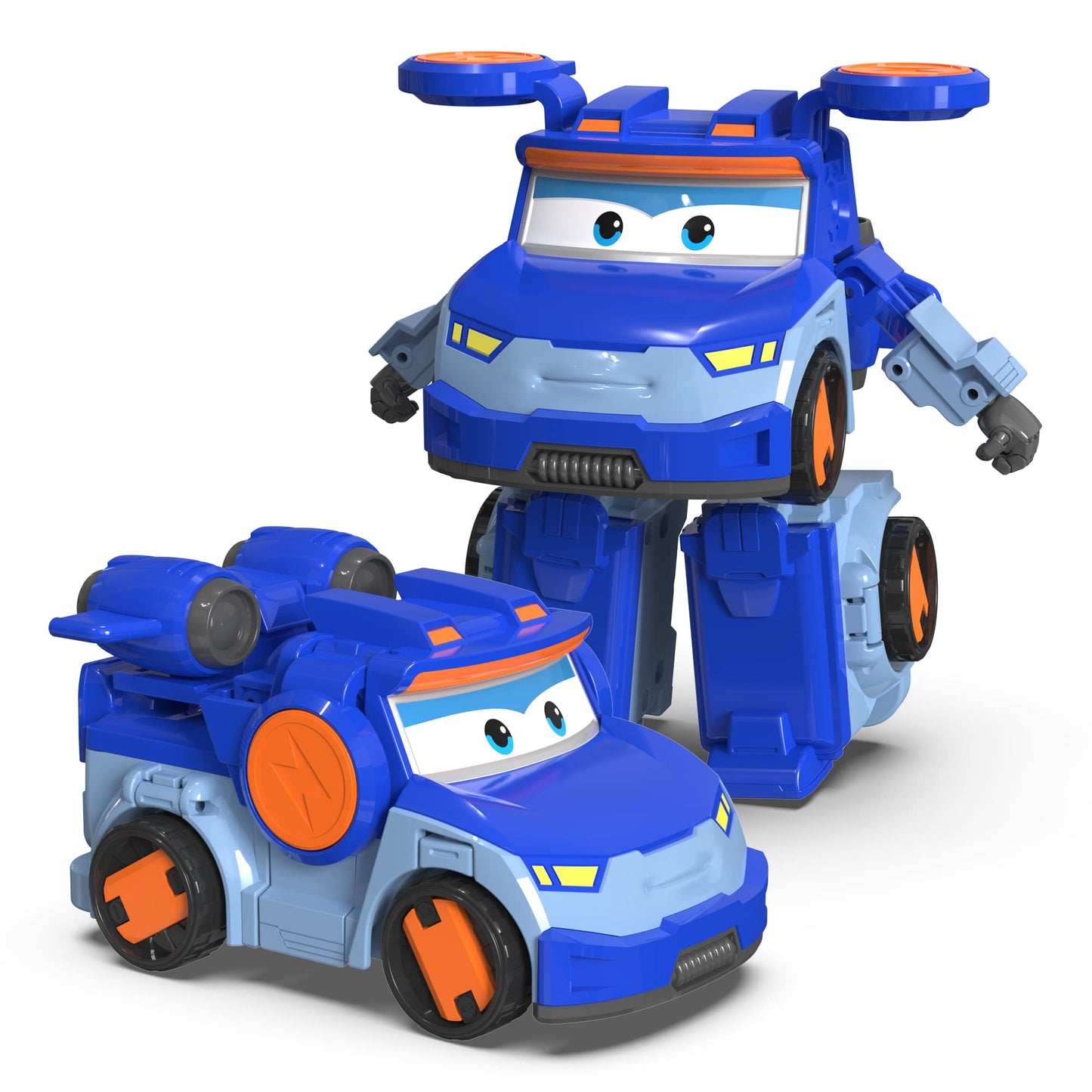 Super Wings 5 Inch Transformer Toys Leo Action Figure, Transforming Airplane To Robot, Season 5 New Character, Fun Toy Plane For 3 4 5 Years Old Boys Girls, Preschool Birthday Gift For Kids, Blue
