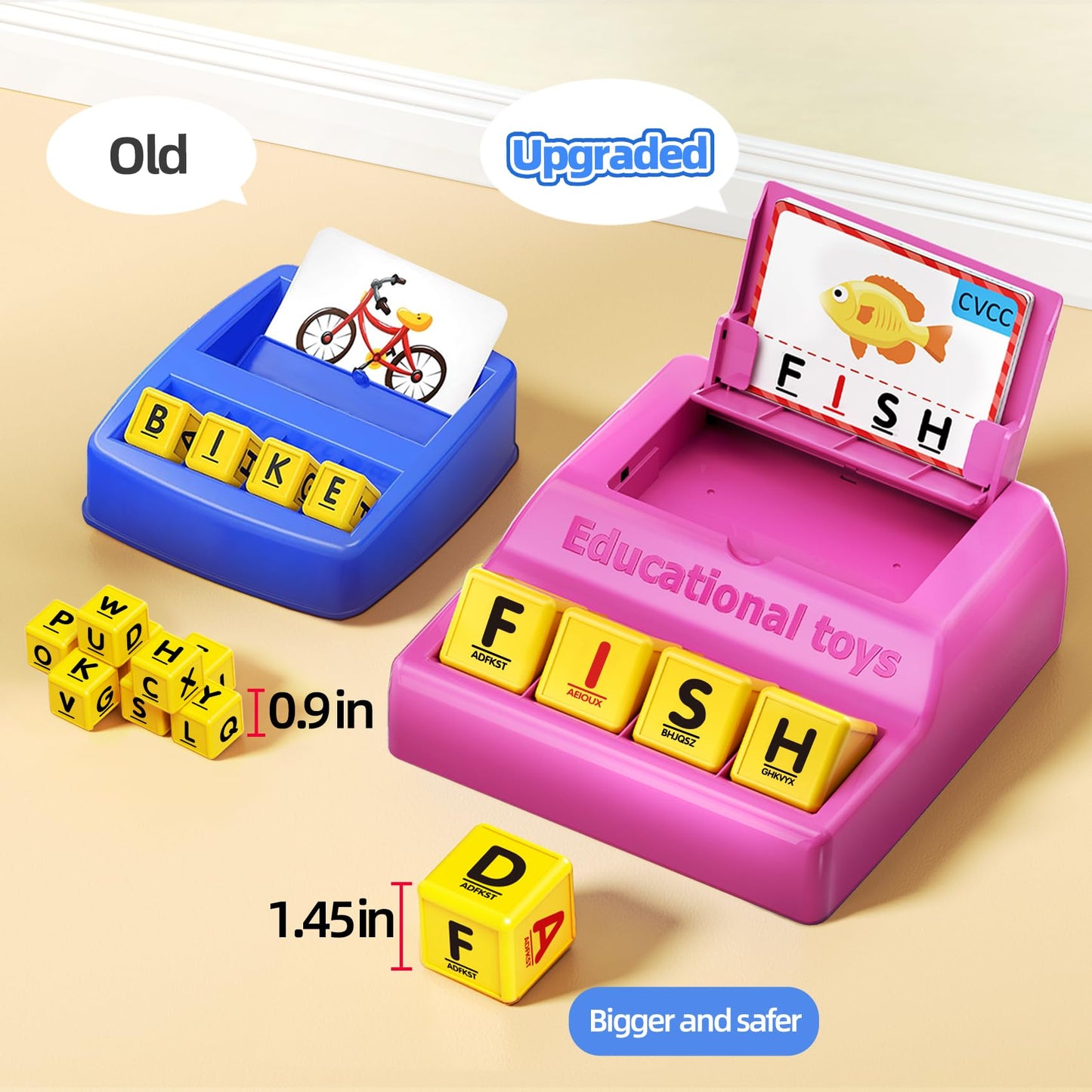 Montessori Matching Letter Game for Kids Ages 3-8 | Educational Learning Spelling Toys with Storage Function | Christmas Birthda