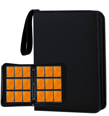 Card Binder 9 Pocket enhanced Zipper Trading Card Album 720 Cards Folders for Collectible MTG TCG Sports Cards Binder (Black)