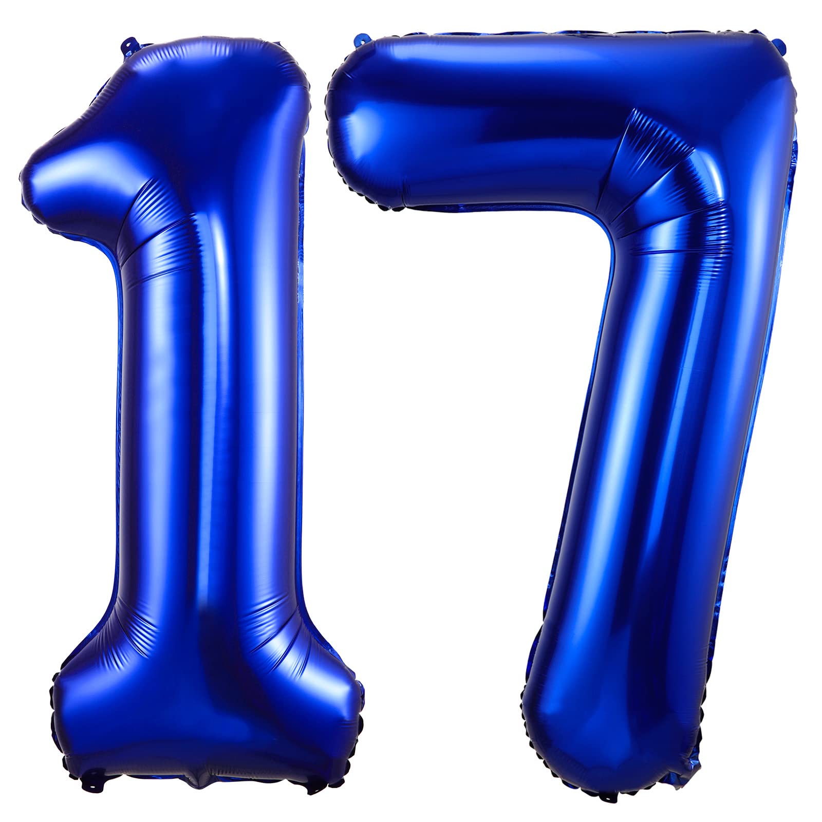 Navy Blue 17 Balloon Numbers,40 Inch Dark Blue 17 Or 71 Birthday Balloons Large Foil Mylar Balloons Number 17 For Birthday Party Anniversary Decorations