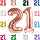 21 Balloon Number, Rose Gold Number 21St Birthday Balloons 40 Inch, 21 Or 12 Years Old Rose Gold Birthday Decorations For Men Wo