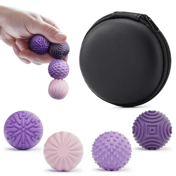 Silicone Magnetic Balls Fidget Toys for Adults & Teens,4PCS Stress Relief Sensory Toys for Autism ADHD Anxiety,Fun Textures Gadg