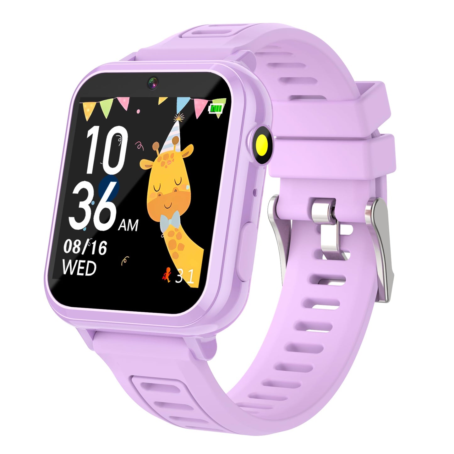 Kids Smart Watch Gift For Girls Age 3-12 Kids Watches 24 Games Touch Screen Music Player Camera Alarm Clock Calculator Flashlight 12/24 Hr Educational Toys Birthday Gifts For Girls Ages 6 7 8 9 10