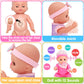 Tsomtto 12” Baby Doll Play Set Carrier - Pink Diaper Bag for Girls, Interactive Pretend Play Toy & Accessories for Toddlers 3-5 Years
