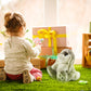 My OLi Plush Bunny Stuffed Animal - 8.5" Gray Polyester Floppy Ear Rabbit Toy for Kids and Girls