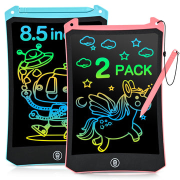 LCD Writing Tablet, 2 Pack Toddler Kids Toys, 8.5 Inch Doodle Board Drawing Pad, Travel Essentials Kids Games, Back to School Su