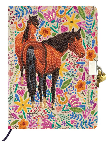 Crystal Art Secret Diary - Horse Love - Diamond Painting Kit For Ages 8 And Up