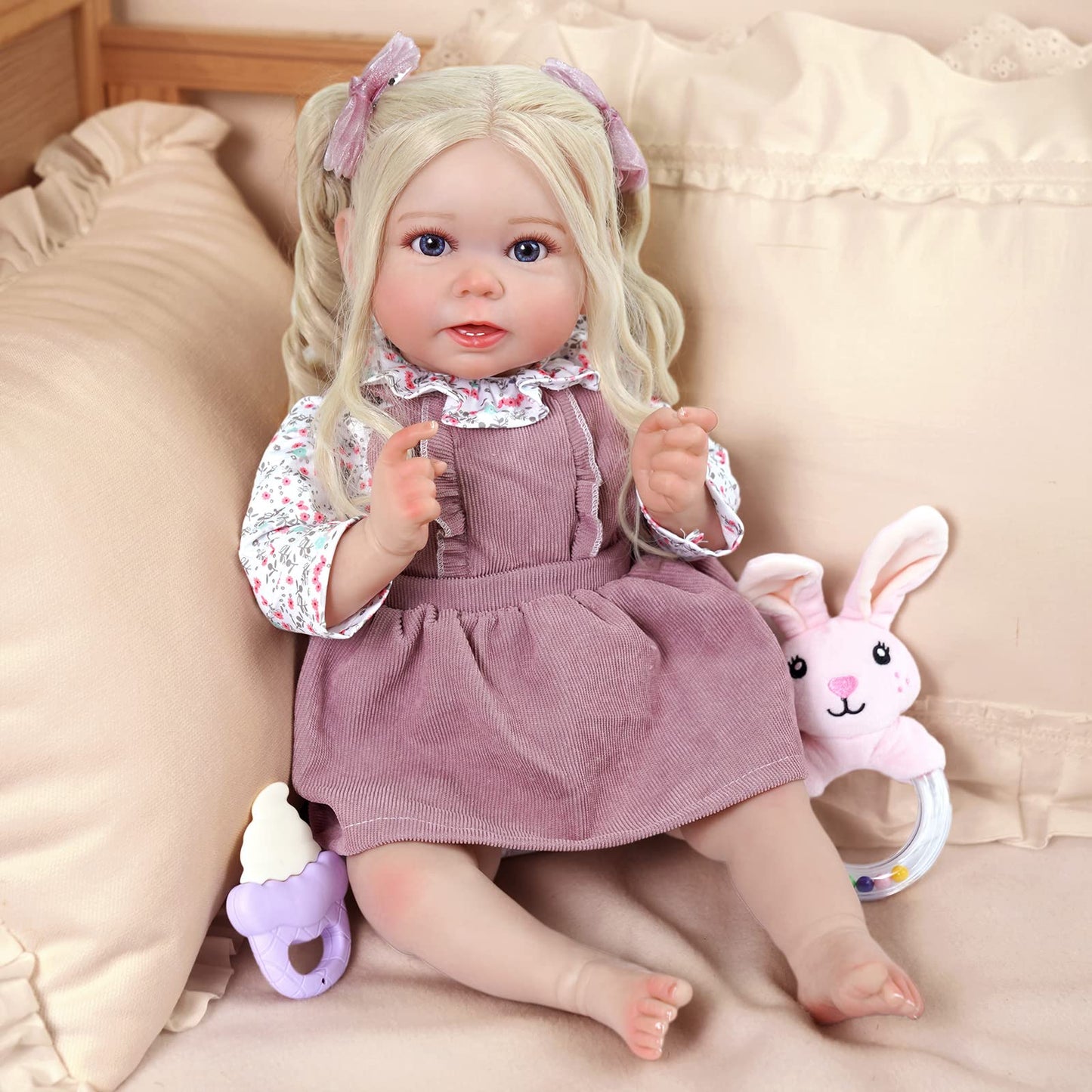 Babeside Lifelike Reborn Baby Dolls - 20'' Realistic Baby Dolls Soft Body Real Life Baby Dolls Girl With Gift Box For Kids Age 3+