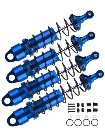 RCMYou RC Shocks Absorber Damper Upgrades Part for 1/8 Sledge 4WD #95076-4,4PCS Alloy Front Rear Big Bore Full Metal Adjustable 