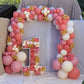 Aobkdeco 138Pcs Christmas Balloon Garland Arch Kit With Red Green Gold White Balloons Candy Balloons Sequin Balloons Gold Star B