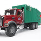 Bruder Mack Granite Garbage Truck (Ruby red-Green)