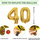 40Th Black Gold Birthday Party Decoration Sets 40 Inch Gold Giant Number Balloons With Birthday Banner Black Gold Balloon Arch G