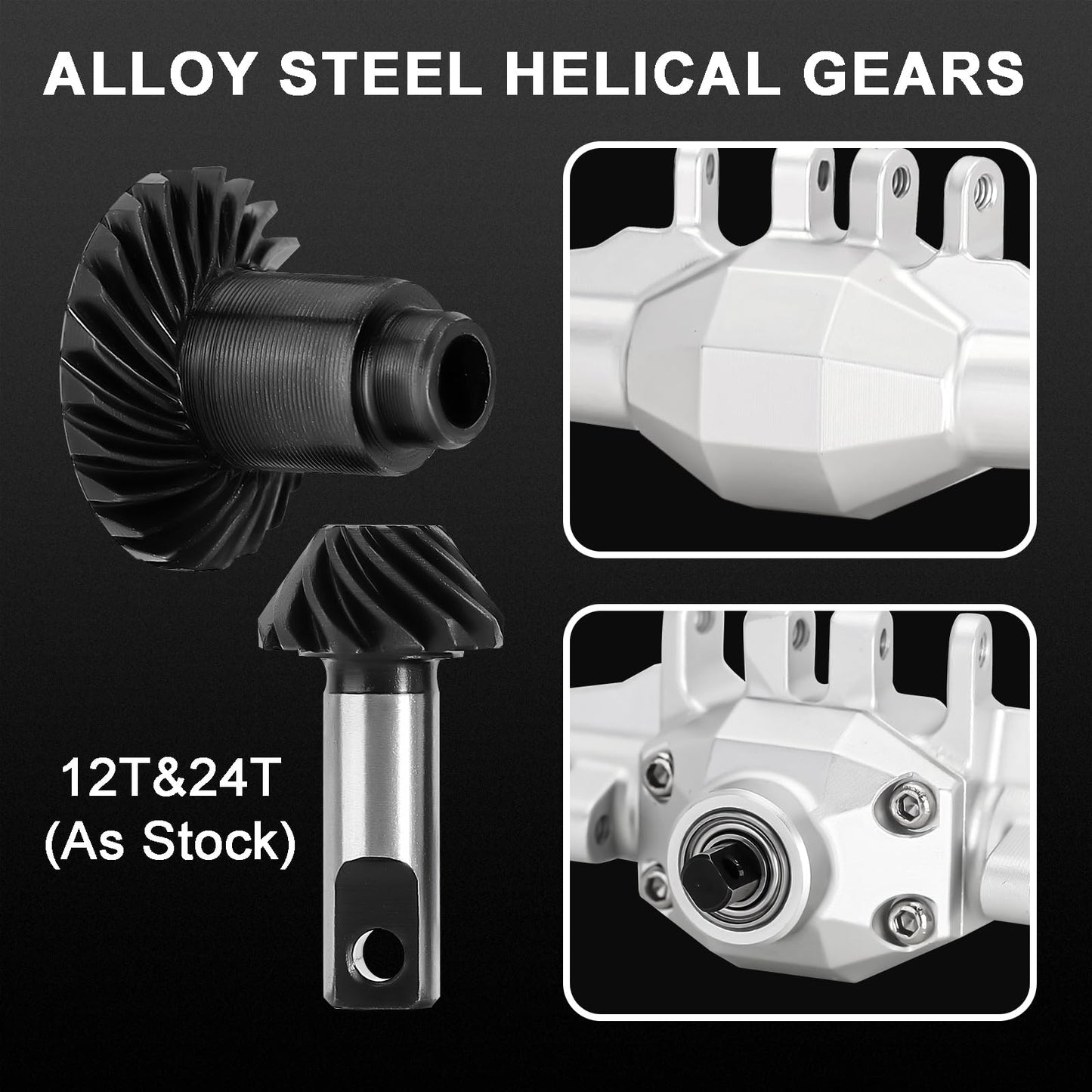 INJORA +4mm Diamond Axles with Lay Down Servo Mount & Links for 1/18 TRX4M(Silver)