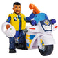 Simba Fireman Sam Police Motorcycle Set with Malcolm Figure & Accessories, Season 12, Colourful, Model 109251092, for Ages 3+