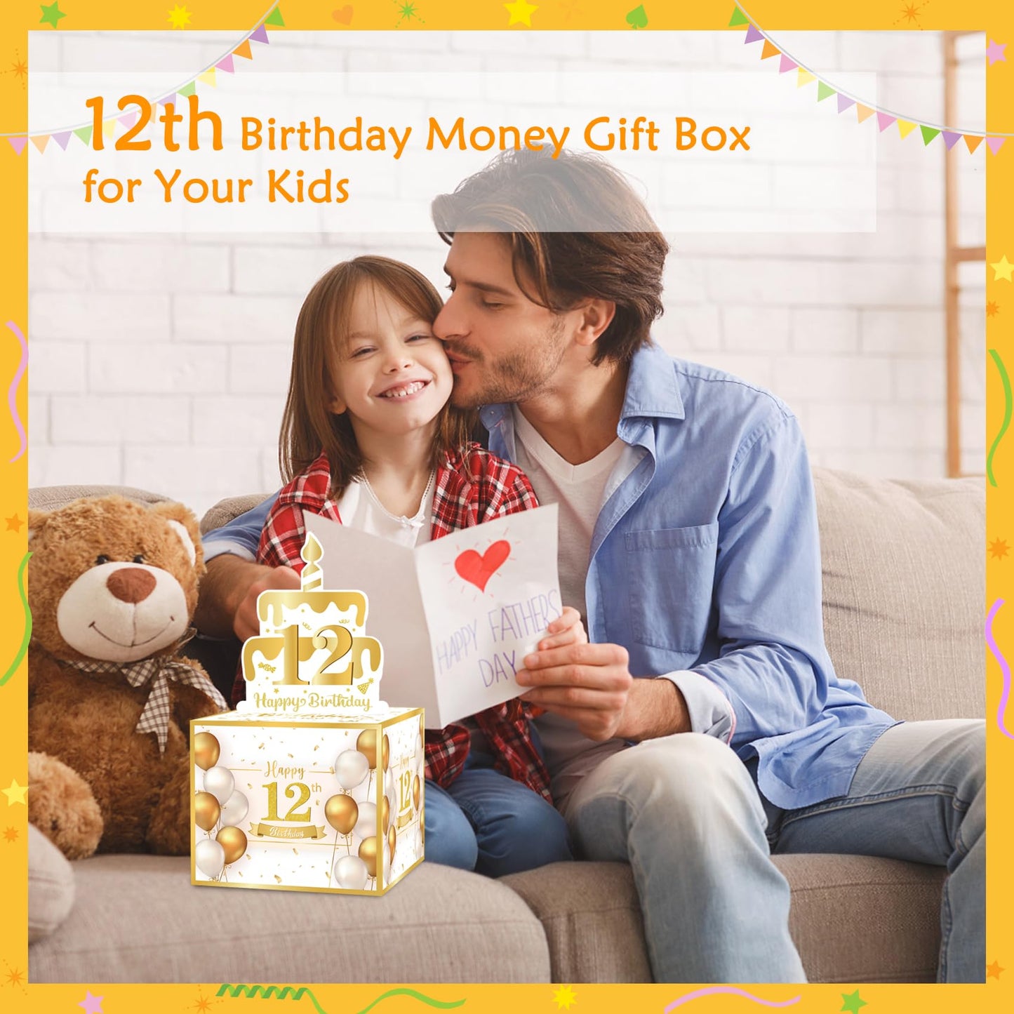 Meiidoshine 12Th Birthday Money Box For Cash Gift, Surprise Pull Out Money Gift Box With 100Pcs Transparent Bags - Fun Ways To Give Cash As A 12Th Birthday Gift For Girls Boys