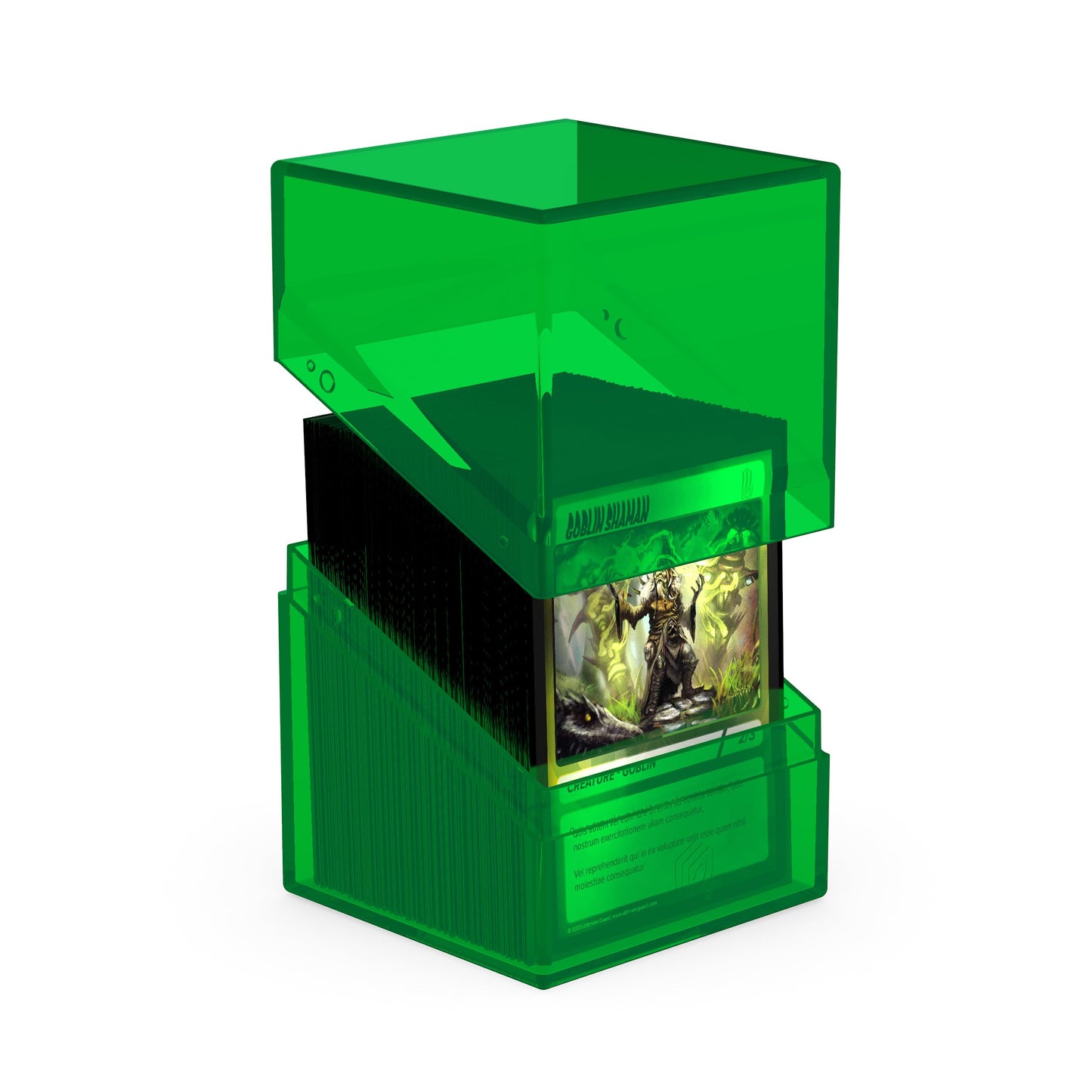 Ultimate Guard Boulder 100+ Clear, Deck Case For 100 Double-Sleeved Tcg Cards, Emerald, Secure & Durable Storage For Trading Car